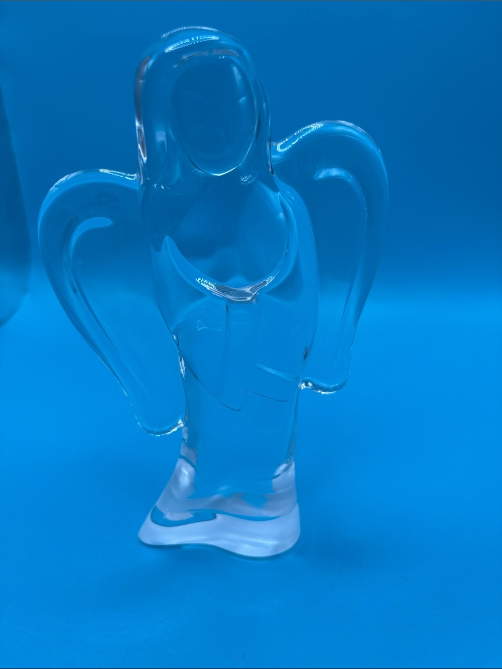 Clear Glass Crystal Angel Figurine